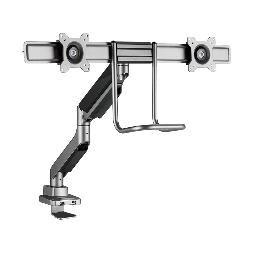 Dual Monitors Premium Space-Saving Monitor Arm With USB Ports